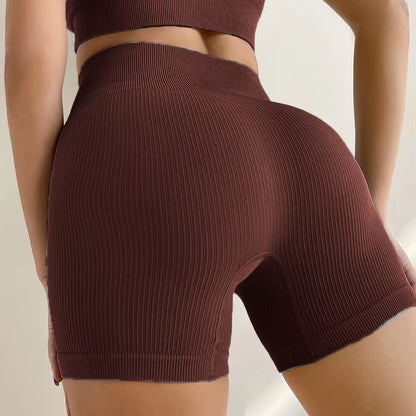 Seamless Ribbed Leggings for Fitness Women Sport Legging Push up Workout Striped Leggins Ladies High Waist Sexy Gym Legins Woman