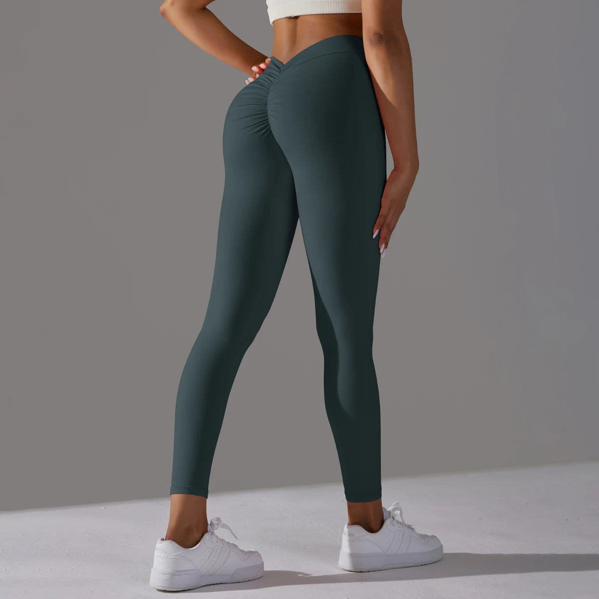 Scrunch Butt Gym Leggings Sexy V Waist Push up Leggings Women Fiteness Leggings Naked Feeling Yoga Pants Workout Tights Leggings