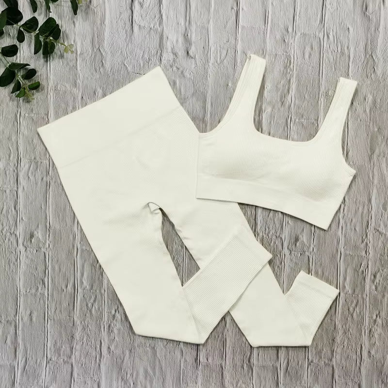 Seamless Ribbed Leggings for Fitness Women Sport Legging Push up Workout Striped Leggins Ladies High Waist Sexy Gym Legins Woman