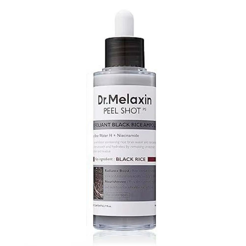 Korean Dr. Melaxin White & Black Rice Exfoliating Essence Gentle Moisturizing Hydrating Softening Skin Care Serum