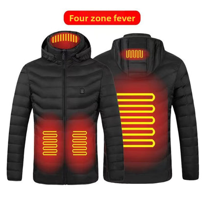 Electric Heating Winter Jacket with Adjustable Temperature Control