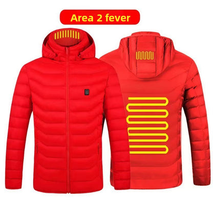 Electric Heating Winter Jacket with Adjustable Temperature Control