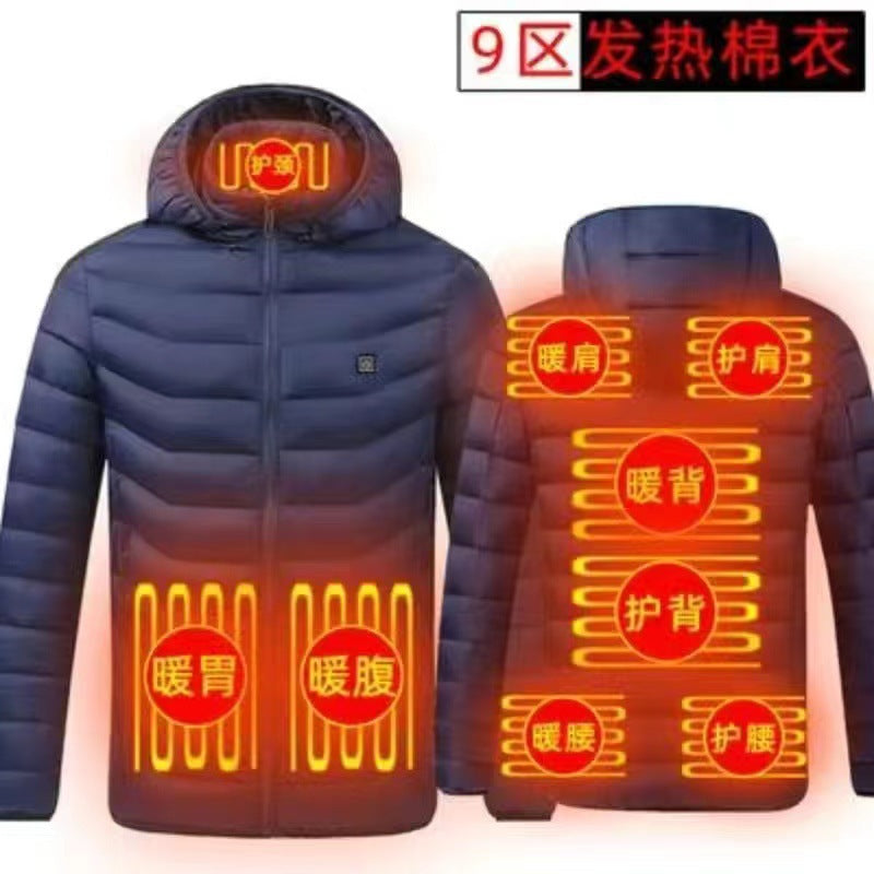 Electric Heating Winter Jacket with Adjustable Temperature Control