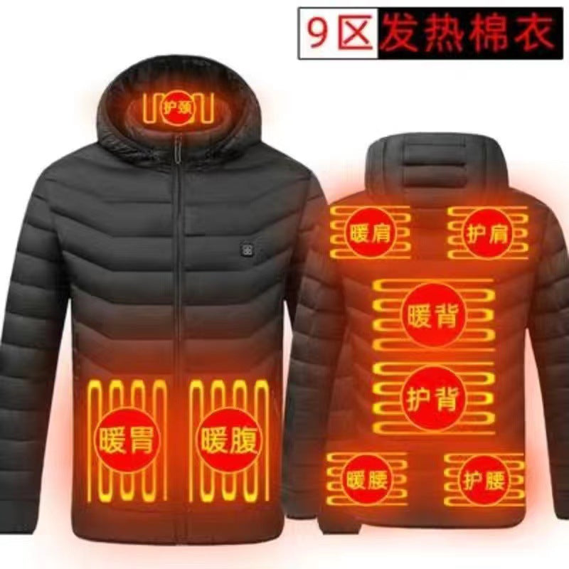 Electric Heating Winter Jacket with Adjustable Temperature Control