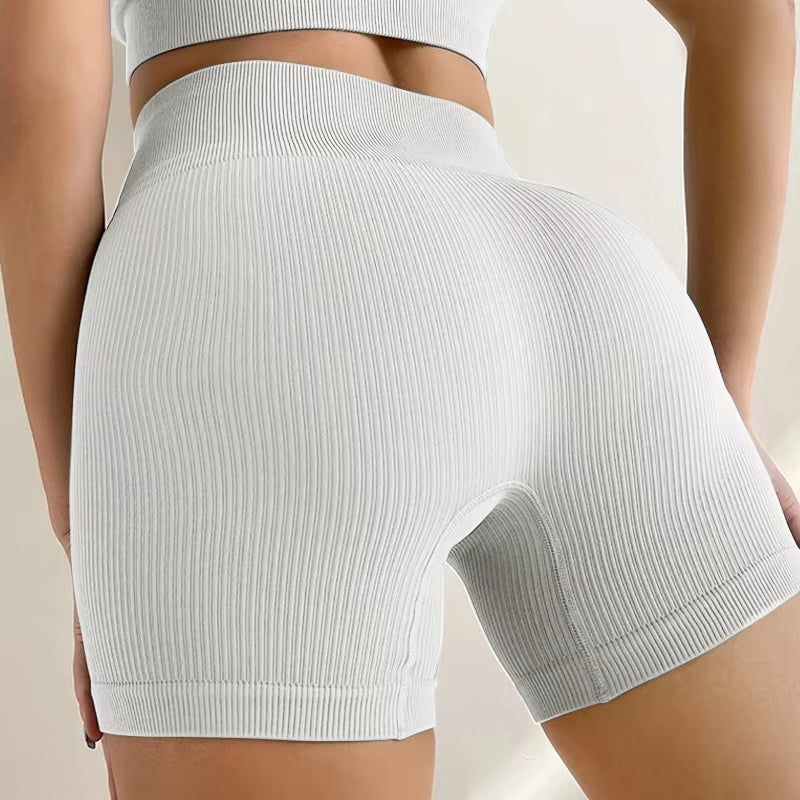 Seamless Ribbed Leggings for Fitness Women Sport Legging Push up Workout Striped Leggins Ladies High Waist Sexy Gym Legins Woman