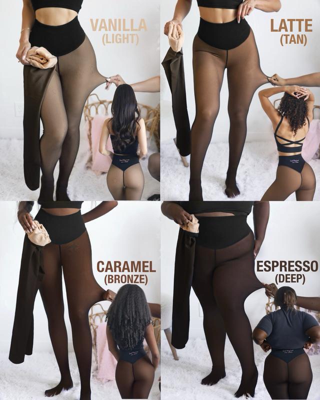 Wool Lined Sheer Pantyhose for Winter