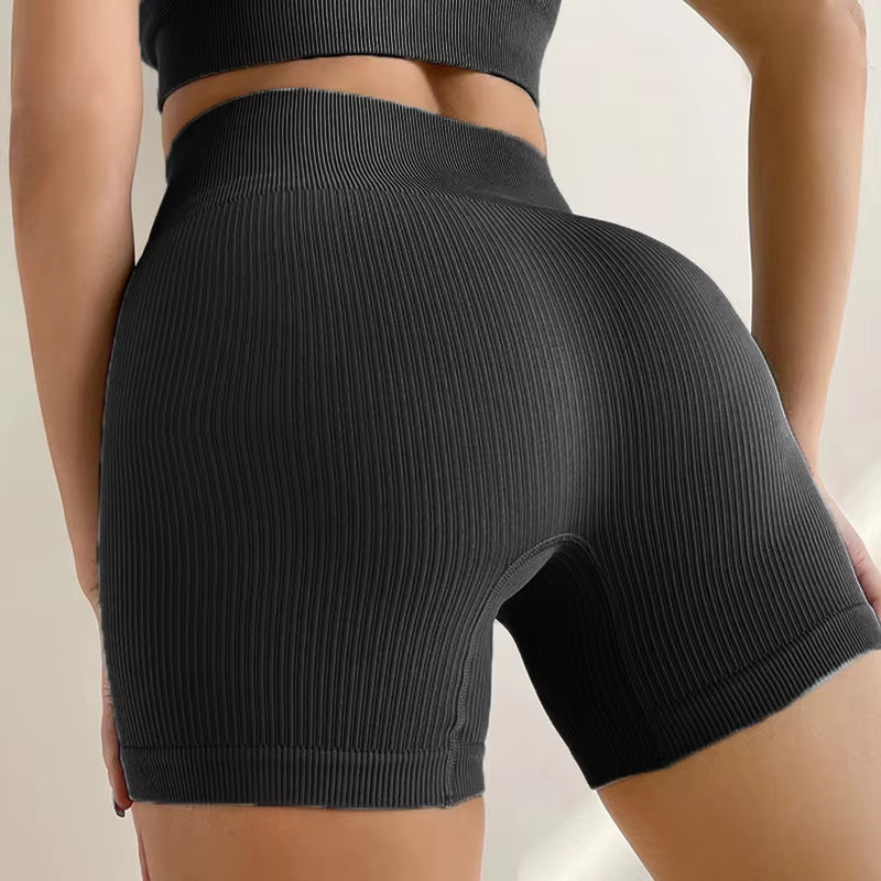Seamless Ribbed Leggings for Fitness Women Sport Legging Push up Workout Striped Leggins Ladies High Waist Sexy Gym Legins Woman