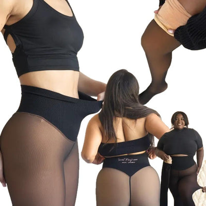 Wool Lined Sheer Pantyhose for Winter