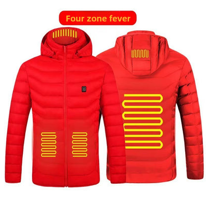 Electric Heating Winter Jacket with Adjustable Temperature Control